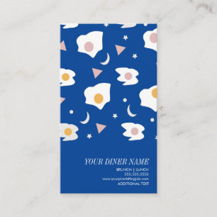 Diner moderne Brunch Carte de visite des oeufs de