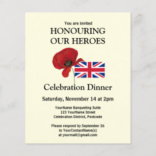 Dîner personnalisé de vétérans patriotiques britan
