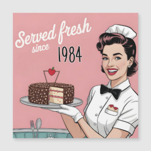 Diner Pin-Up : serveuse rétro et année personnalis