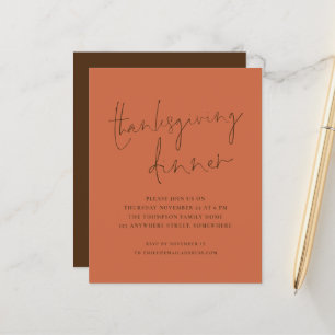 Dîner Simple de Thanksgiving à petit budget Terrra