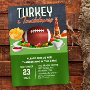 Dîner Turquie et Touchdowns Invitation