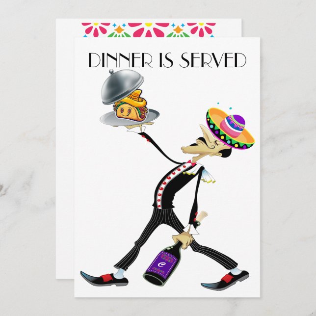 Dîner unique / Rencontre Version 2 Invitation (Devant / Derrière)