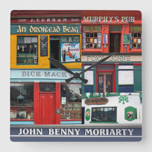 Dingle Pubs Collage, Horloge Irlandaise. Irlande