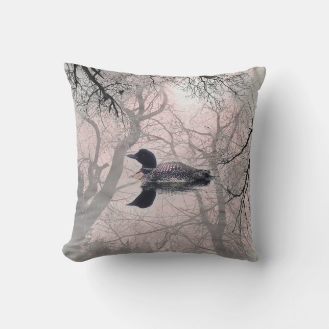 Dingue noir et blanc sur un rose de coussin de (Recto)