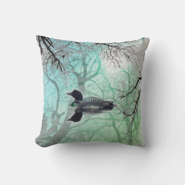 Dingue noir et blanc sur un vert de coussin de (Recto)