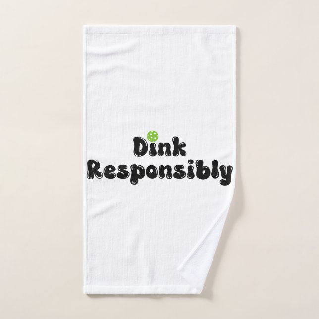 Dink de manière responsable - Drôle cadeau Pickleb (Serviette à main)