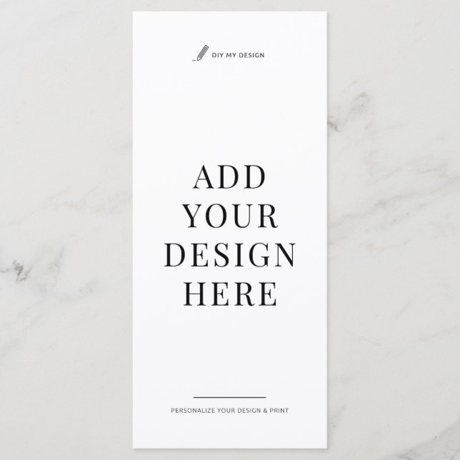 Dinner Menu Printing 4x9" Upload Your Design (Devant)