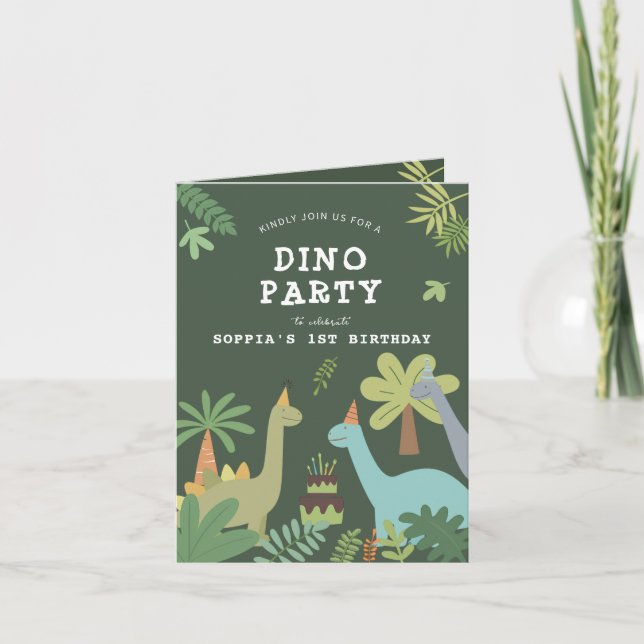 Dino Amis Invitation Anniversaire (Devant)