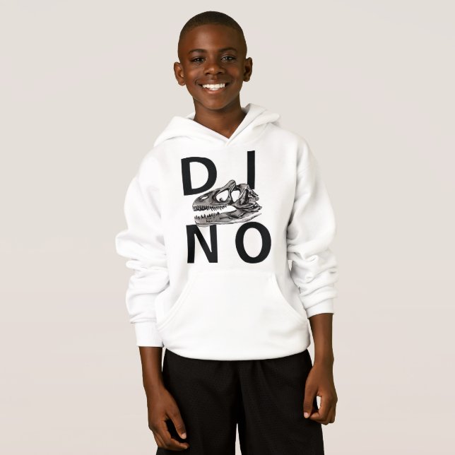 DINO - Hanes blanches ComfortBlend® Sweat - shirt  (Devant entier)