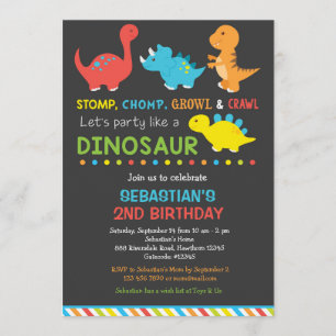 Dino invitation anniversaire, Dinosaur Invitation