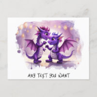 *~* Dino Invitation Danse AP48 PHOTO Dragon Carte 