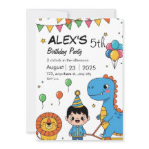 Dino Jungle Birthday Invitation for Kids