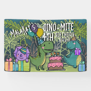 Dino-Mite Bannière du Dinosaure pour la fête d'ann
