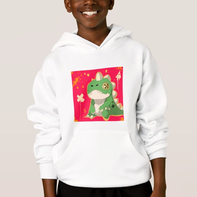 Dino Plush Art Sweatshirt - Comfort & Urban Style (Devant)