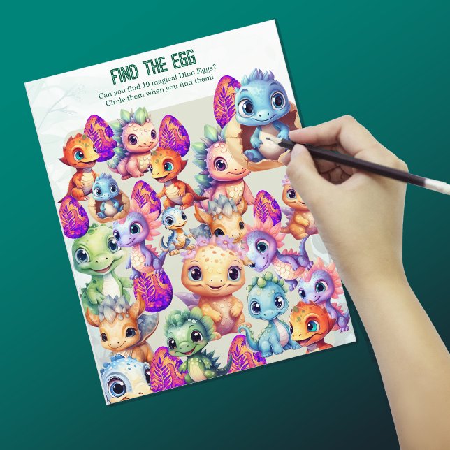 Dino Roar Trouvez La Fiche De Jeu De La Fête Oeufs (Créateur téléchargé)