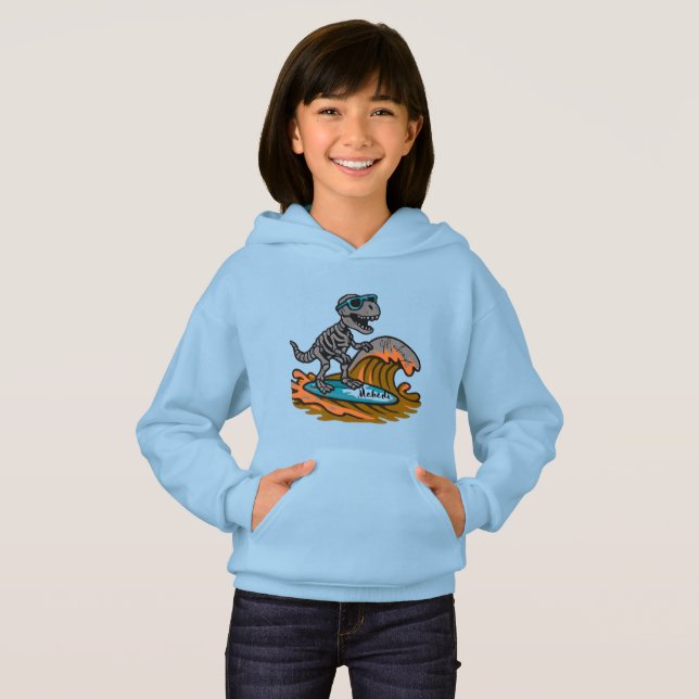 Dino Skull Île Graphique T-Shirt (Devant entier)