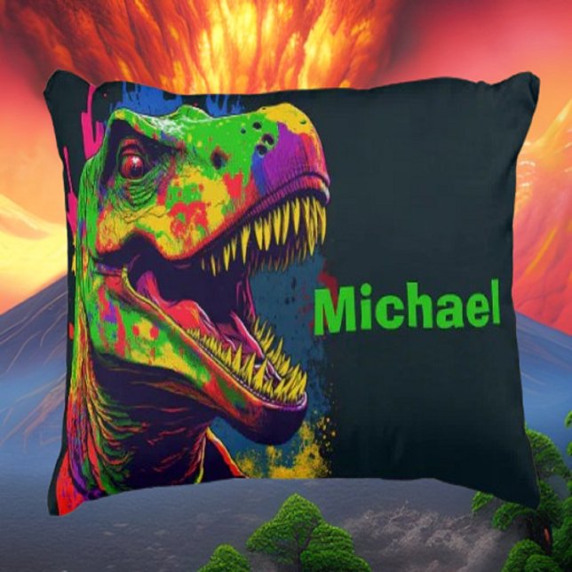 Dino T Rex Cute Kids Accent Coussin (Bring your dream party to life with our selection of quality Dinosaur themed party supplies )