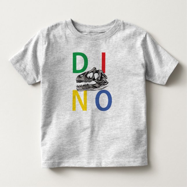DINO - T-shirt Heather Grey Toddler Fine Jersey (Devant)