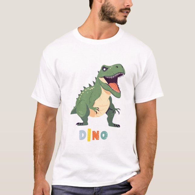 Dino T-Shirt : Mode préhistorique amusante (Devant)