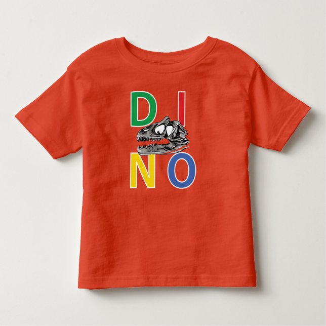 DINO - T-shirt Orange Toddler Fine Jersey (Devant)