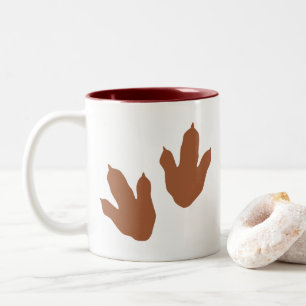 Dino Track Mug à café à deux tons