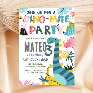 Dinomite 3ème anniversaire fêté invitation