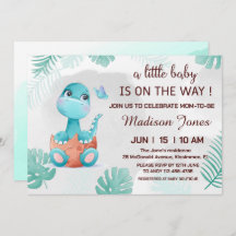 Dinomite mignon Dinosaur Baby shower Invitation