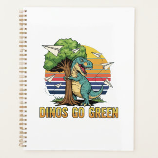 Dinos Go Green – Retro Eco Dinosaur Design