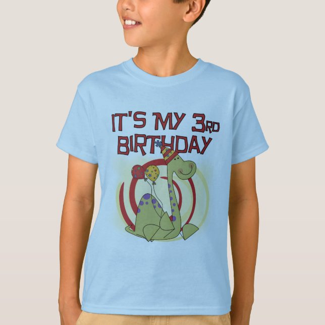 Dinosaur 3ème Anniversaire Tshirts et cadeaux (Devant)