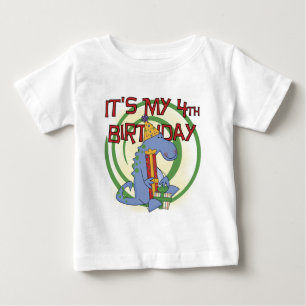 Dinosaur 4e anniversaire T-shirts et cadeaux