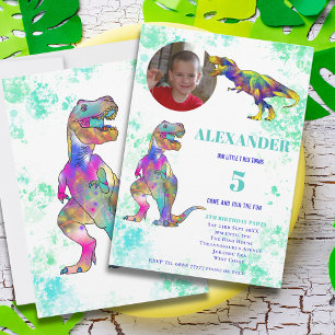 Dinosaur 5e anniversaire Invitation photo