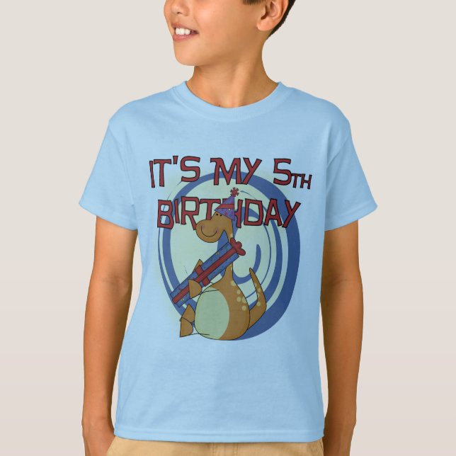 Dinosaur 5e Anniversaire Tshirts et cadeaux (Devant)