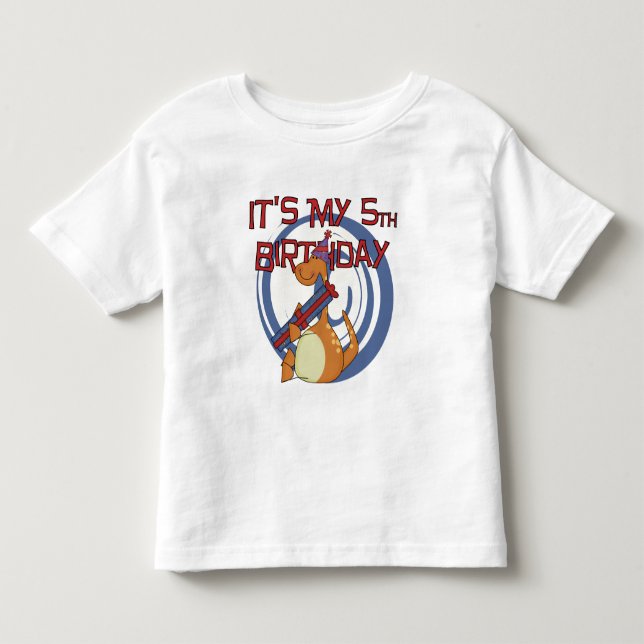 Dinosaur 5e Anniversaire Tshirts et cadeaux (Devant)