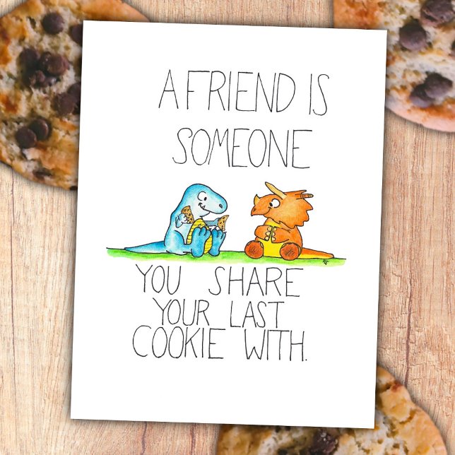 DINOSAUR AMIS 2 carte postale par Nicole Janes (Créateur téléchargé)