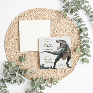 Dinosaur Anniversaire Carte d'invitation
