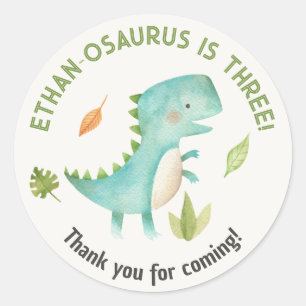 Dinosaur Anniversaire Favoriser Stickers Garçon Tr