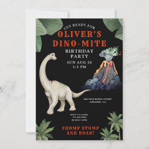 Dinosaur Anniversaire Fête Invitation