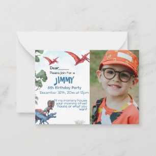 Dinosaur Anniversaire Garçon Invitation Enfant