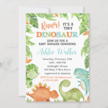 Dinosaur Baby shower Invitation Dino Baby Invitati