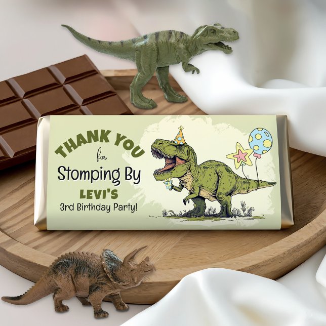 Dinosaur Birthday DIY Chocolate Bar Favor Wrapper (Créateur téléchargé)