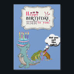 Dinosaur Card /Funny birthday card/<br><div class="desc">If you do not find what you are looking for tell me and I will make it for you alone</div>