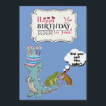 Dinosaur Card /Funny birthday card/<br><div class="desc">If you do not find what you are looking for tell me and I will make it for you alone</div>