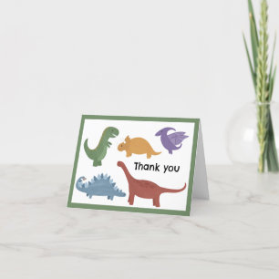 Dinosaur Carte de remerciements pour enfants Anniv