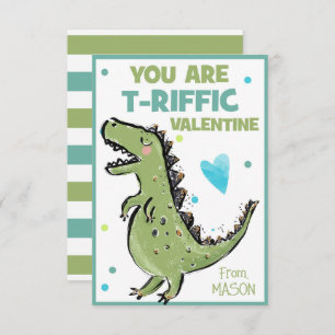 Dinosaur Carte Saint Valentin pour les enfants, Vo