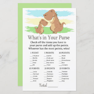 Dinosaur Ce qui est dans votre baby shower de jeu