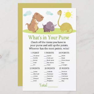 Dinosaur Ce qui est dans votre baby shower de jeu