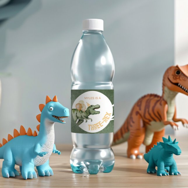 Dinosaur Étiquettes de bouteille d'eau de la fête (Créateur téléchargé)