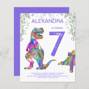 Dinosaur filles Anniversaire Parti Budget pourpre