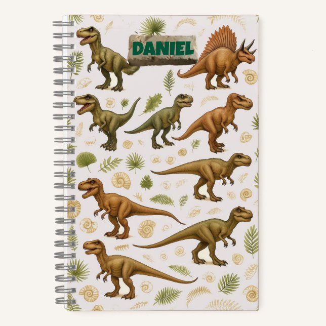 Dinosaur Fossil et Carnet de fougère (Recto)