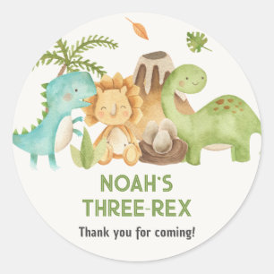 Dinosaur Garçon Anniversaire Favoriser Stickers Tr